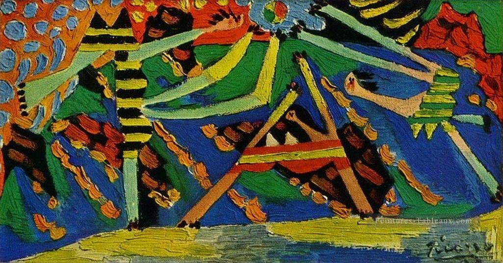 Baigneurs au ballon 5 1928 cubisme Pablo Picasso Peintures à l'huile
